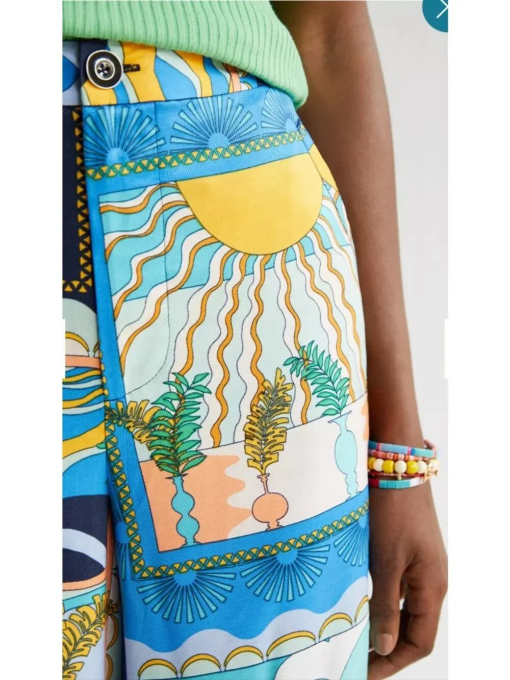 Maeve by Anthropologie Sunshine Wide Leg Colorful Pants Size 2 - Picture 12 of 12